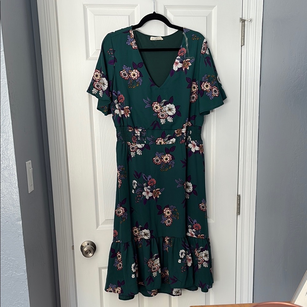 Floral Green Dress